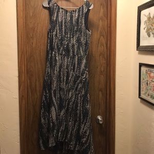 Sleeveless Maxi Dress with High Low Hem